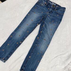 GAP Kids Blue Jeans with Gold Star Pattern